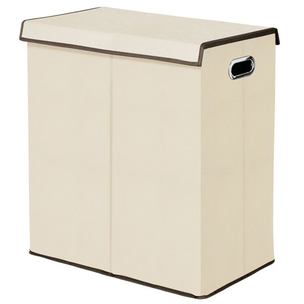 laundry hamper with divider and lid