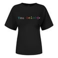 thumbnail image 4 of T-Shirt à Manches Courtes Imprimé Col Rond Mode Décontractée pour Femmes pour Usage Quotidien, 4 of 4