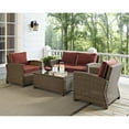 thumbnail image 2 of Crosley Furniture Bradenton 4Pc Wicker Outdoor Loveseat Patio Furniture Set, 2 of 10