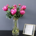 thumbnail image 6 of Visland 4PCS Artificial Flowers, Fake Peony Flowers Silk Flower Arrangements Decorations Plastic Flower Bouquet Decor Wedding Table Centerpieces, 6 of 7