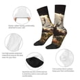 thumbnail image 4 of Honeii Enchanted Deer In Cave Print Adult Socks,Crew Socks,Casual Calf Socks,Daily Wear Socks for Men & Women, Perfect for Sports, Casual and Everyday Use, 4 of 6