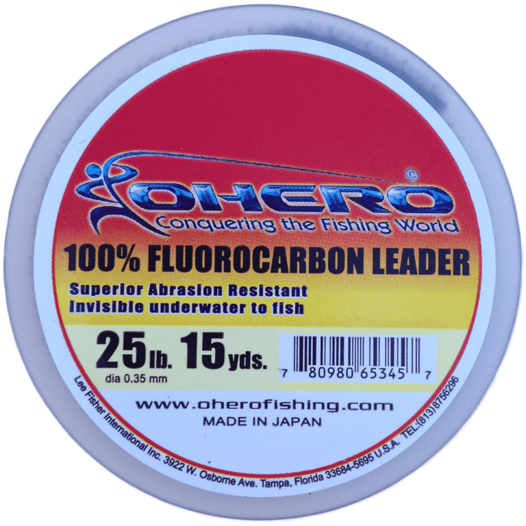 Ohero 100% Fluorocarbon Leader 25 Yard Spool