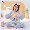 thumbnail image 1 of Anime Sanrios Kuromi Cinnamoroll Pochacco Children's Plush Pajamas Flannel Warm Cartoon Spring Autumn New Korean Kawaii Homewear, 1 of 5