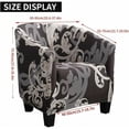thumbnail image 2 of Funda universal para sillas sin brazos, protector de muebles de licra elástica, patrón decorativo para decoración de sala de estar y comedor, diseño antideslizante de alta elasticidad (juego de 1), 2 of 5