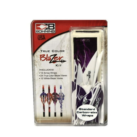 Bohning True Color Blazer Kit Wraps/Vane Purple Flame