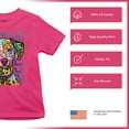 thumbnail image 4 of Tee Hunt Dean Russo Dalmatian Luv Colorful Dog Youth T-Shirt Neon Puppy Kids, Pink, Small, 4 of 5