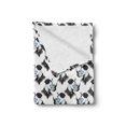 thumbnail image 2 of Animal Soft Flannel Fleece Throw Blanket, Hipster Animal Portrait with Shirt Hat Glasses Ornamental Character, Cozy Plush for Indoor and Outdoor Use, 50" x 60", Blue and Charcoal Grey, by Ambesonne, 2 of 5
