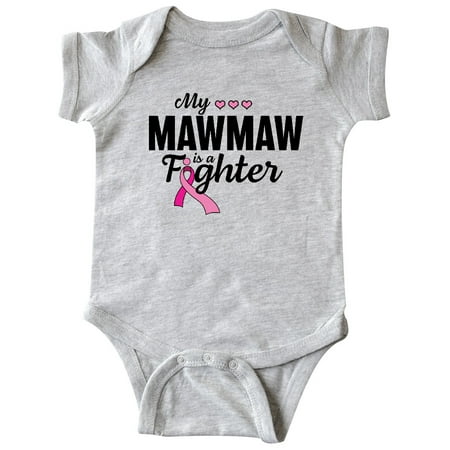 

Inktastic Breast Cancer Awareness My Mawmaw is a Fighter Gift Baby Boy or Baby Girl Bodysuit