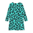 thumbnail image 3 of LOVZFMLL Robe d'Été à Manches Courtes pour Filles, Col Rond Imprimé, 3 of 4