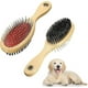 thumbnail image 1 of Cepillo de madera para perros, cepillo de doble cara para el cuidado del cabello de mascotas, cepillo de aguja para perros y melena, 1 of 4