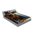 thumbnail image 2 of Ambesonne Colorful Fitted Sheet & Pillow Sham Set, Tham Khao Luang Cave, Queen, Multicolor, 2 of 2