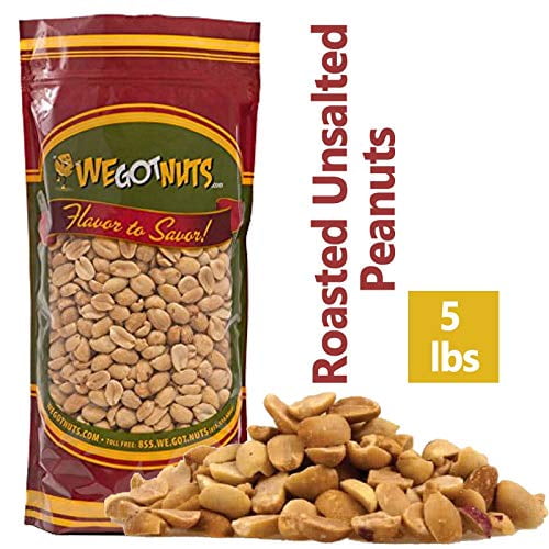 Peanuts, Roasted Unsalted Jumbo Blanched , 5 Pound Bulk Bag Walmart