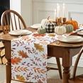 thumbnail image 3 of Fall Maple Table Runner, Autumn Thanksgiving Kitchen Dining Table Decoration for Home Party Decor 13x120 Inches, 3 of 9