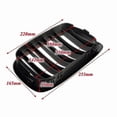 thumbnail image 3 of Rejilla de riñón de repuesto para parachoques delantero de doble listón para BMW E39 Serie 5 (525, 528, 1995-2004), color negro mate, 3 of 5