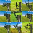 thumbnail image 3 of Farm Peeping Cow Metal Art Outdoor Decor Garden Fence Decoration, Farmhouse Backyard Hang Artwork Wall Decor, Outdoor Yard Patio Lawn Statue, 3 of 4