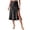 Black, variant on Womens Satin Silk High Waist Slit Midi Skirt Elastic Waistband Midi Skirts For Women Skirt Black M