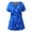 Blue, variant on Nursing Tops for Breastfeeding Women Fashion Flower Printed V Neck Short Sleeve Casual Pregnancy Clothes Maternity Shirt Blusas Lactancia Materna
