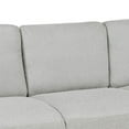 thumbnail image 6 of 3 Seats Sofa Couch Upholstered Linen Fabric Sofa with Cushions Scrolled Arm Sofa Couch for Living Room, Bedroom, Office, Apartment, Small Space-Light Gray, 6 of 7