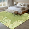 thumbnail image 4 of Spring Leaf Large Area Rugs 8x10 ft Simple White Sage Green Plants Leaves Silhouette Washable Rug Non Slip Indoor Carpet Absorbent Floor Mat for Living Room Bedroom Dining Room, 4 of 9