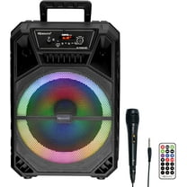 Supersonic IQ Sound IQ-7912DJBT 12” Portable Bluetooth Speaker with TWS, LED Light Show, FM Radio, Remote & Microphone