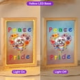 thumbnail image 2 of Peace Love Pride Maltese with Rainbow Sunglasses LGBT LGBTQ+ Acrylic Plaque with Wood Photo Frame Box Maltese Dog Lover Gifts Idea Light Box - 01004, 2 of 5