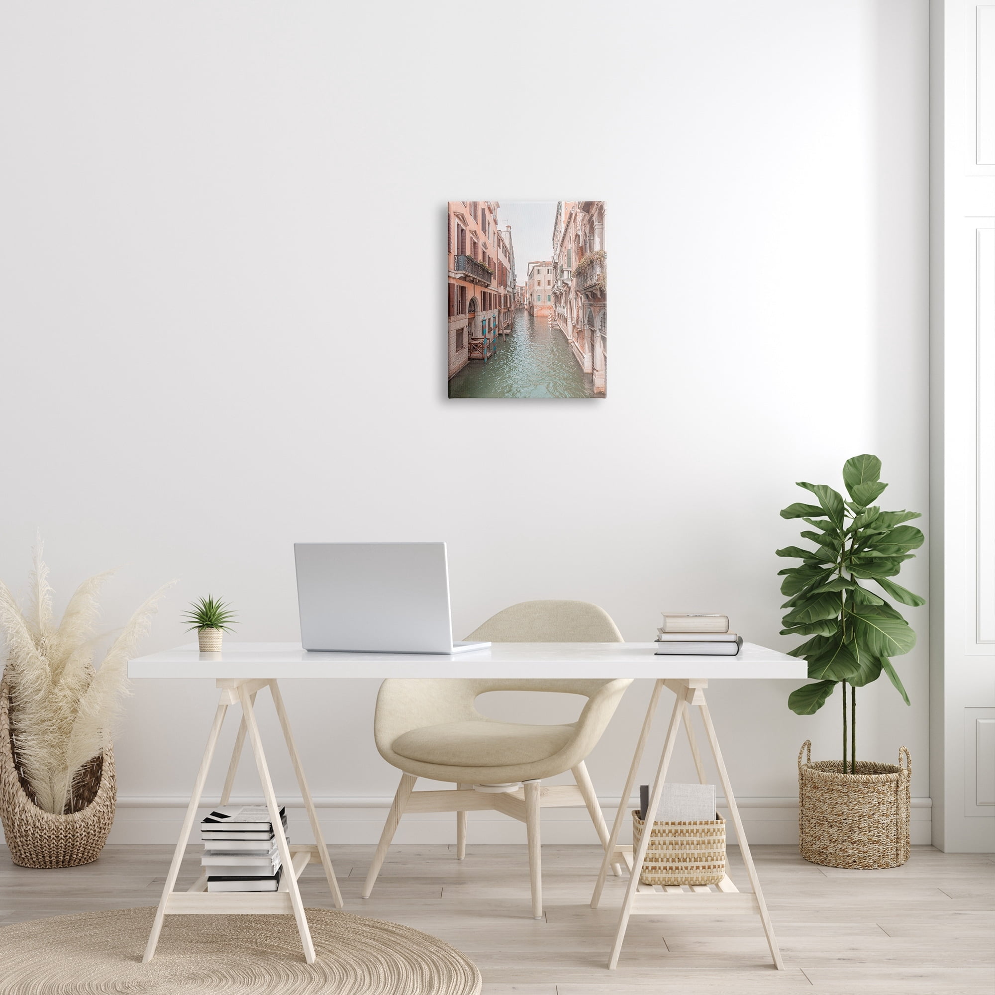 Stupell Industries Urban Canal Town Buildings Town & City Photography Gallery Wrapped Canvas Print Wall Art