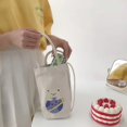 thumbnail image 1 of Canvas Bag Shoulder Handbag Large Capacity Tote Bag Student Book Class Messenger Bag, 1 of 6