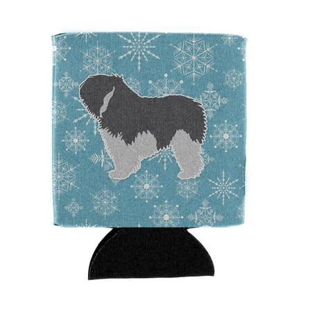 

Carolines Treasures BB3532CC Winter Snowflake Polish Lowland Sheepdog Dog Can or Bottle Hugger Can Hugger multicolor