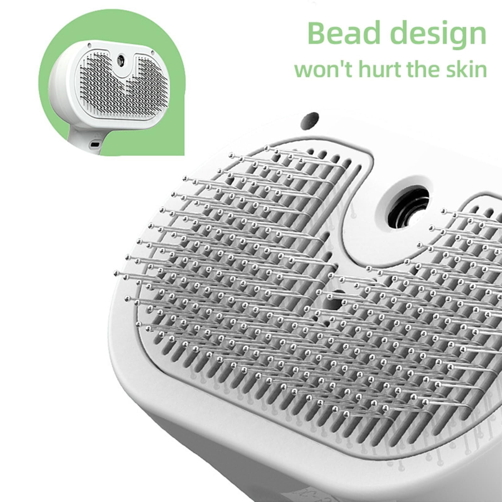 Zihao 3 in 1 Dog Steam Brush for Shedding, Self-Cleaning Hair Remover with Water Tank, Cat&Dog Hair Remover, Cat Accessories, White Color
