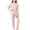 Pink, variant on xaoyunyn Girls 2 Piece Basic Homewear Outfits Casual Solid Color Round Neck Long Sleeve Top and Pant Set 7-15 Years