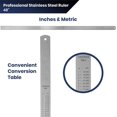 thumbnail image 3 of Pacific Arc, Stainless Steel Ruler with Inch/Metric Conversion Table, 3 of 6
