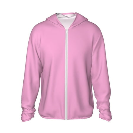 Sigee Pink Print UPF50+ Men s Sun Protection Hoodie Shirt SPF UV Shirt Long Sleeve Fishing Outdoor Lightweight S-3XL