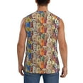 thumbnail image 4 of Haiem Men's Funny Dogs Family Print Tank Tops Summer Sleeveless Cut Off Workout T-Shirts Fitness Vest Athletic Undershirts-Large, 4 of 8