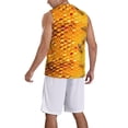 thumbnail image 2 of Sikiie Bees on Hive Honeycomb Basketball Jersey Reversible Men's Mesh Athletic Sports Shirts Training Practice S-4XL3X-Large, 2 of 6