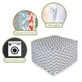 thumbnail image 6 of Majestic Home Goods Ottoman Pouf Chevron Gray, 6 of 6