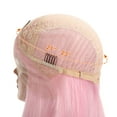 thumbnail image 5 of Unique Bargains Lace Front Wigs for Women 24" Light Pink Long Straight Hair with Wig Cap, 5 of 6