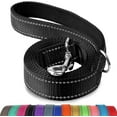 thumbnail image 1 of ORUYROP Double-Sided Reflective Dog Leash, 6 FT/5FT/4 FT, Padded Handle Nylon Dogs Leashes for Walking, Training Lead for Small & Medium Dogs, Black, 6FT, 1 of 6