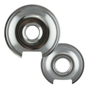 Range Kleen 1 Small and 1 Large Chrome Drip Pan Style "E"