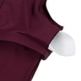 thumbnail image 5 of Natural Uniforms Women’s Longline Wirefree Padded Medium Support Sports Bra (Medium, Burgundy), 5 of 5