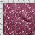 thumbnail image 3 of oneOone Rayon Dark Magenta Fabric Jacobean Floral Sewing Material Print Fabric By The Yard 56 Inch Wide, 3 of 4
