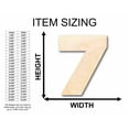 thumbnail image 2 of Unfinished Wood Block Number 7 - Craft - up to 46" DIY 20" / 1/2", 2 of 3