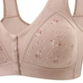 thumbnail image 4 of Xucatan Front Closure Daisy Bra for Women Plus Size Wireless Full Coverage Bra No Underwire Plus Size Bra Padded Support Bralette No Wire Comfort Underwear Gift, 4 of 4