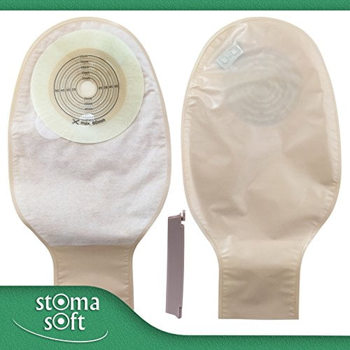 One Piece Drainable Ostomy Colostomy Ileostomy Pouch 60mm Cut Size Reusable Disposable By Stoma Soft Walmart Com Walmart Com