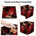 thumbnail image 4 of Rose Foldable Storage Baskets with Handle, 10.8"x10.5"x10.6", Large Capacity - Organizer Bins for Clothes Storage, Storage Cubes, 4 of 6