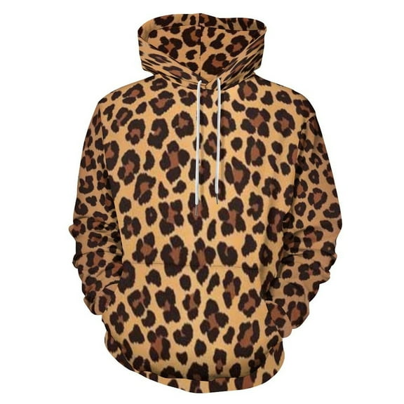 Animal Print Men's Women Vintage 3D Hooded Sweatshirt - All-Season Loose Fit Streetwear