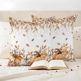 thumbnail image 3 of Orange Pumpkins Fall Outdoor Waterproof Pillow Covers, Thanksgiving Leaves Floral Pastoral Decorative Square Throw Pillowcase Sofa Cushion Sham for Patio/Couch/Chair, 16"x16" 2 Pack, 3 of 8