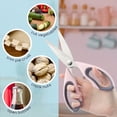 thumbnail image 3 of BambooMN Premium Stainless Steel Kitchen Shears - Pink Salt - 10 Pairs, 3 of 7