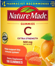 Nature Made Extra Strength Vitamin C 500mg, 180 Adult Gummies