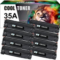 Cool Toner Compatible 35A Toner Cartridge for HP 35A CB435A for HP Laserjet P1005 P1006 P1007 P1008 P1009 Printer Ink (Black, 8-Pack)