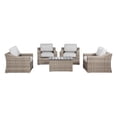thumbnail image 3 of Living Source International 5-Piece Wicker Seating Group with Cushions in Gray, 3 of 5
